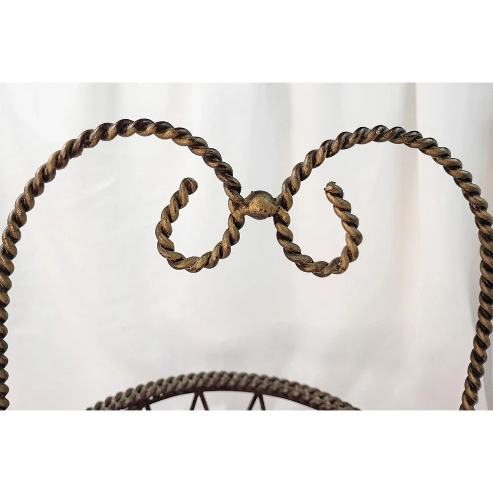Heavy Braided Metal Basket Brown